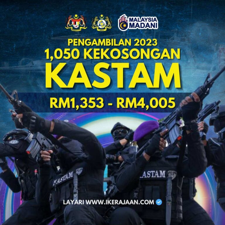 Jawatan KASTAM 2023 1,050 Kekosongan Besar Besaran Dibuka