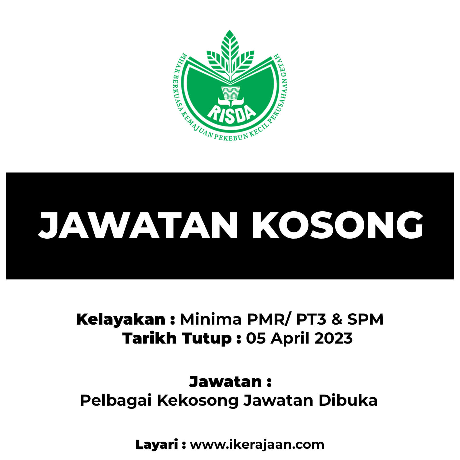 Jawatan Kosong RISDA 2024