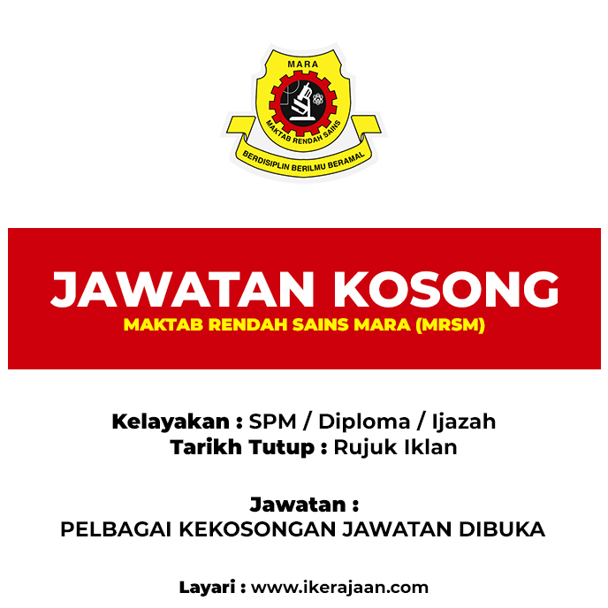 jawatan kosong mrsm 2025