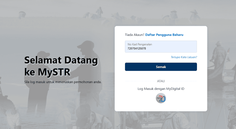 semak status str 2026